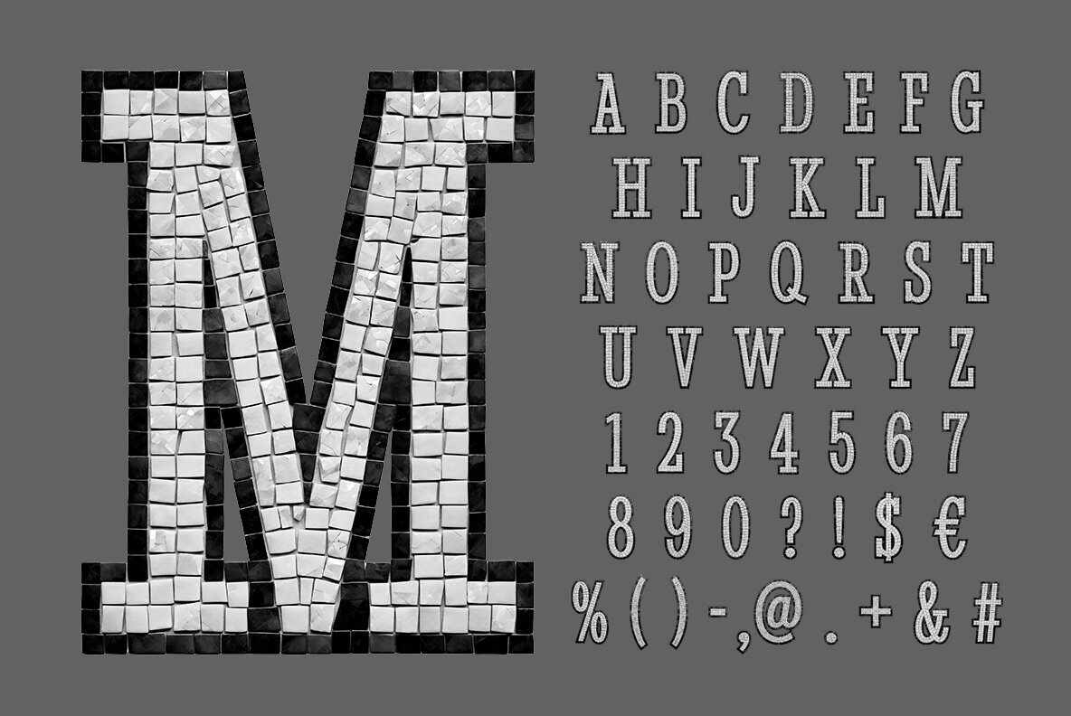 Mosaic BW SVG 3