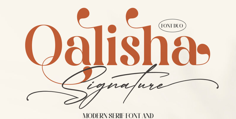Qalisha Signature Font Duo