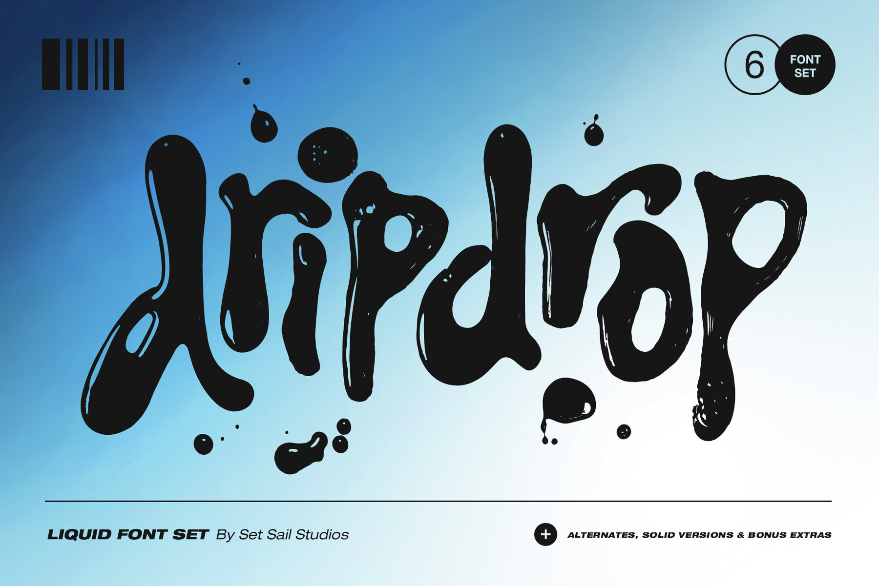 DripDrop Liquid Font Set 1