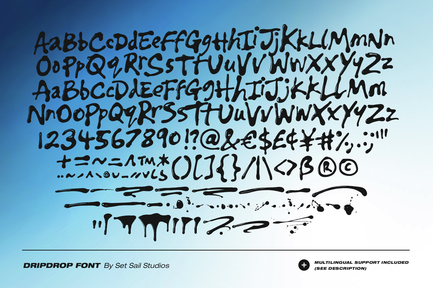 DripDrop Liquid Font Set 7