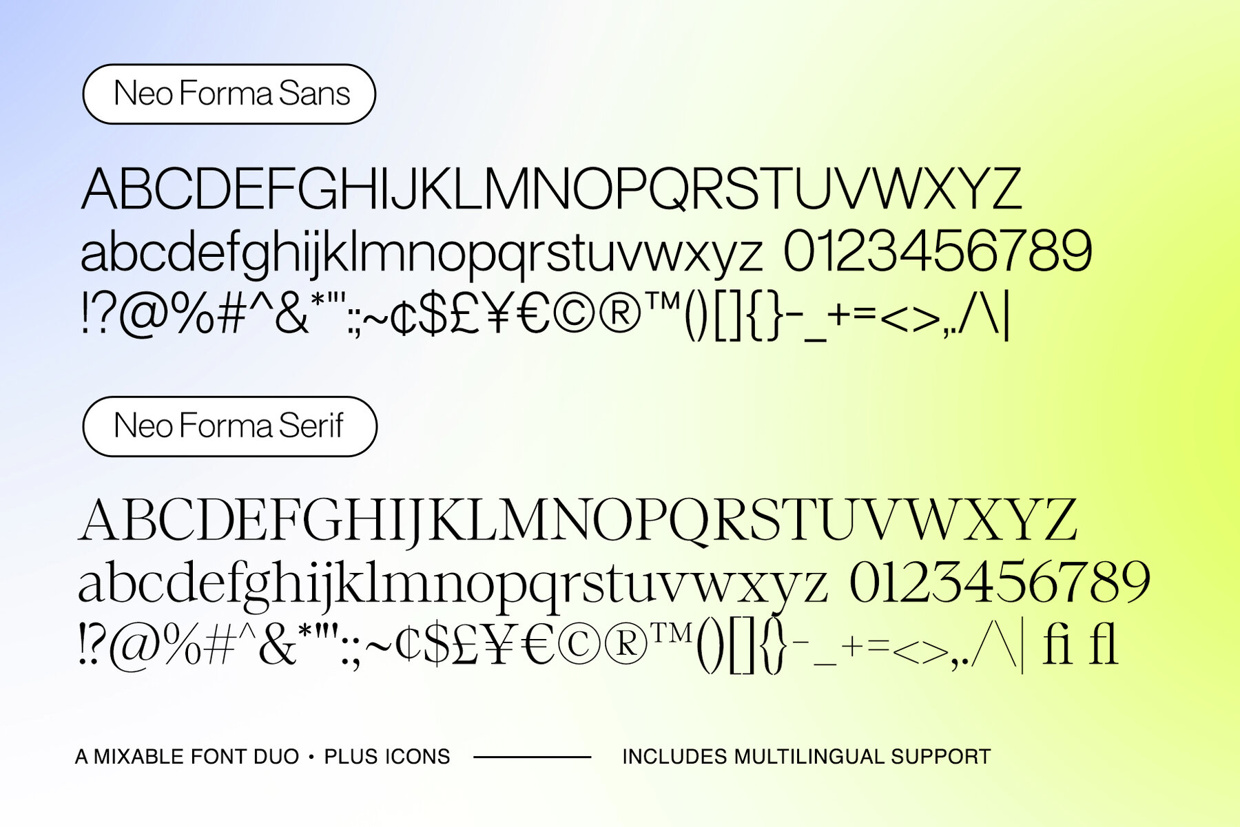 Neo Forma Font Duo 9