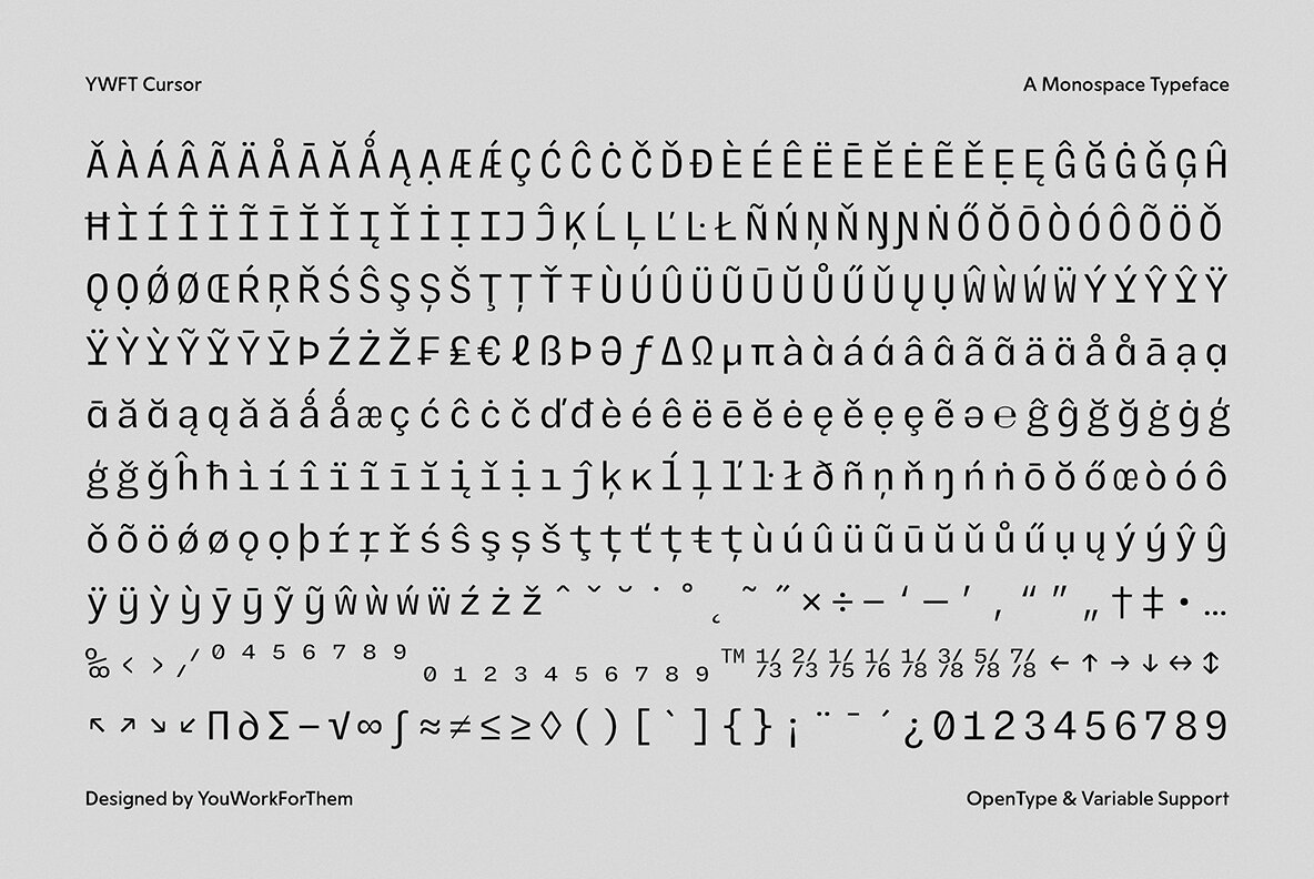 YWFT Cursor Mono 8