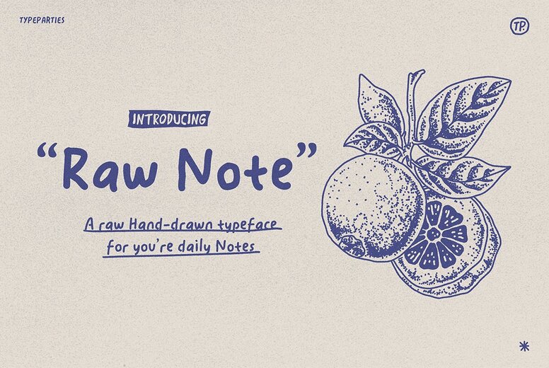 Raw Note Font
