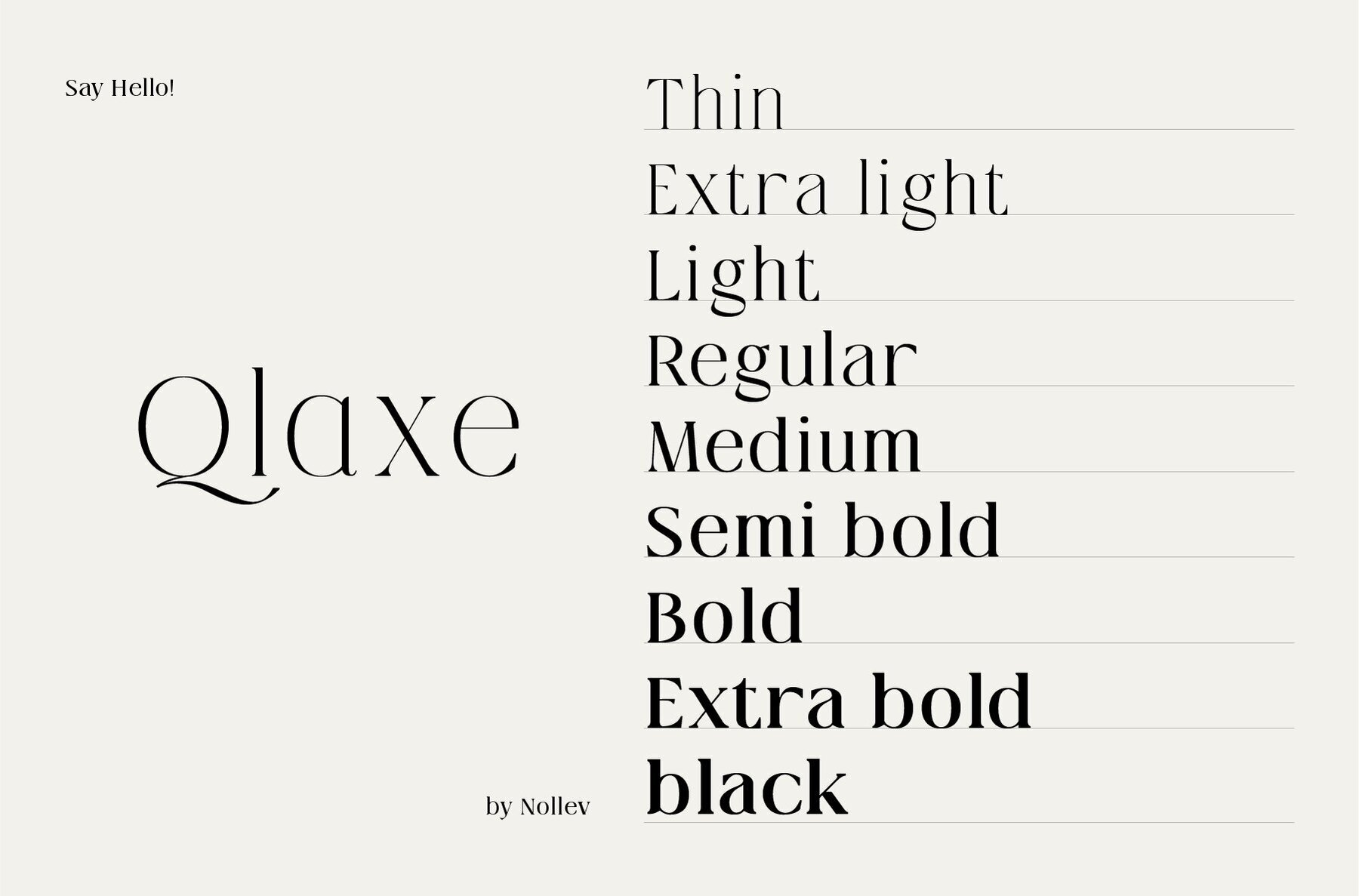 Qlaxe serif 3