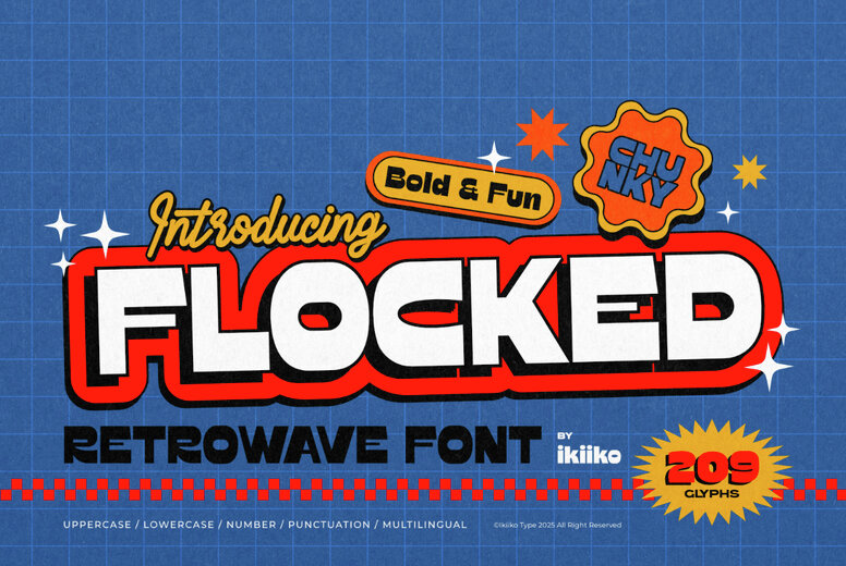 Flocked Font