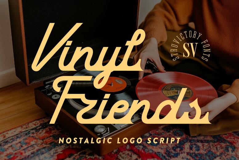 Vinyl Friends Font