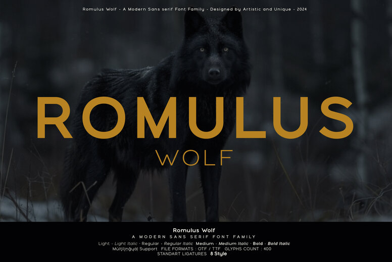 Romulus Wolf Font