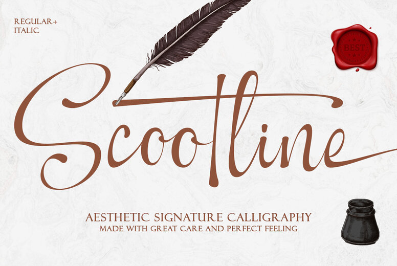 Scootline Signature Font
