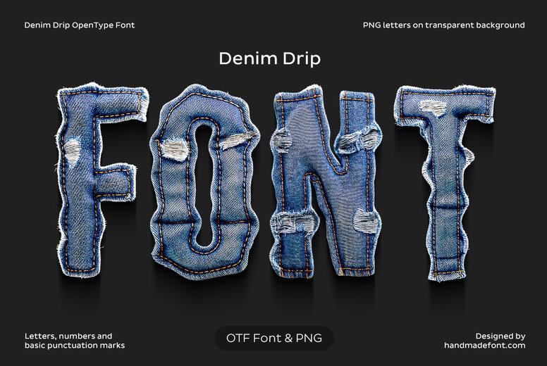 Denim Drip Font