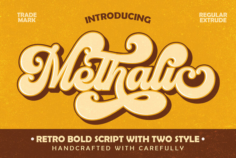 Methalic Script Font