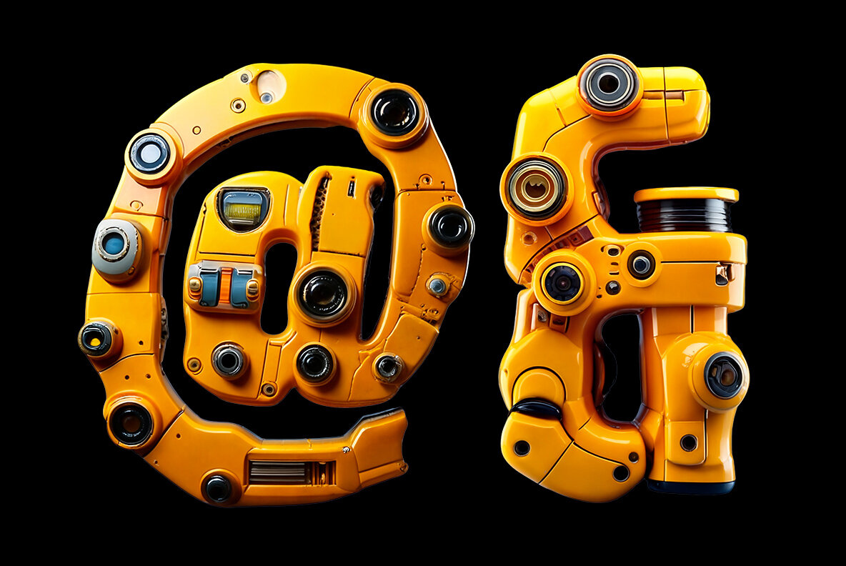 Yellow Robot SVG 4