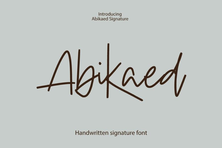 Abikaed Signature Font