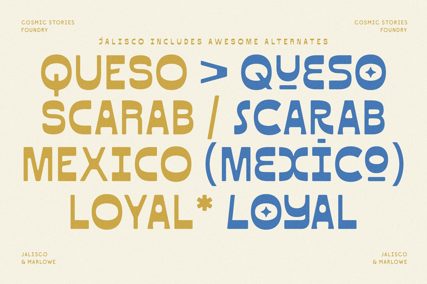 Jalisco and Marlowe Display Font Duo 12