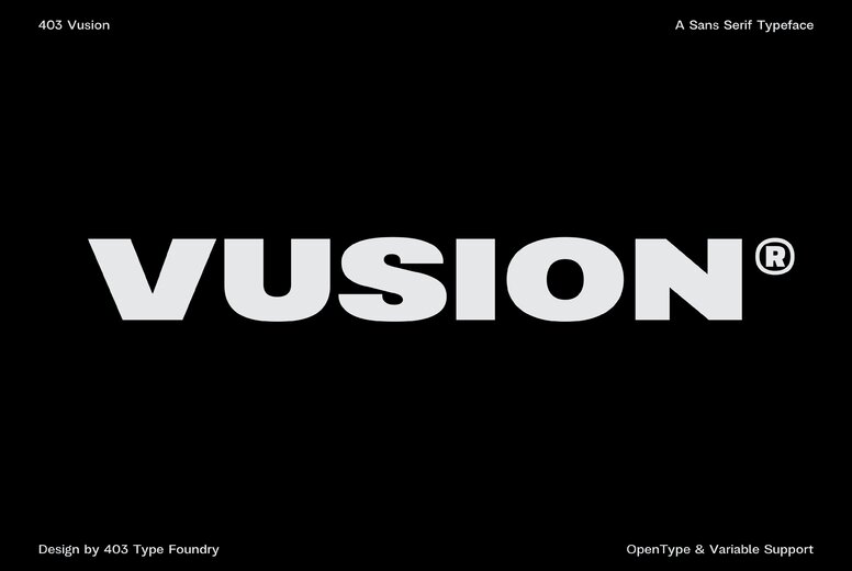 403 Vusion Font