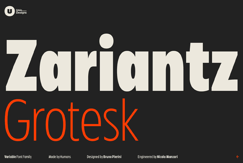 Zariantz Grotesk Variable Font