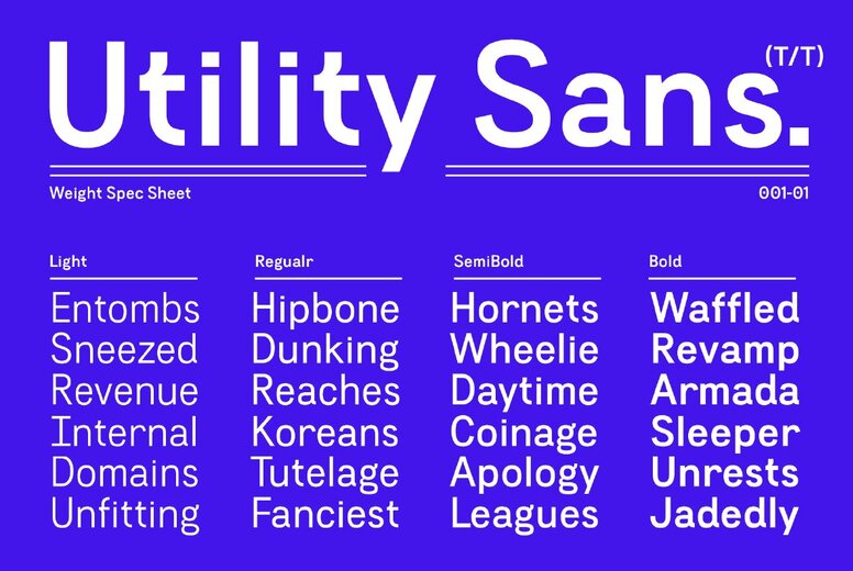 Utility Sans Font