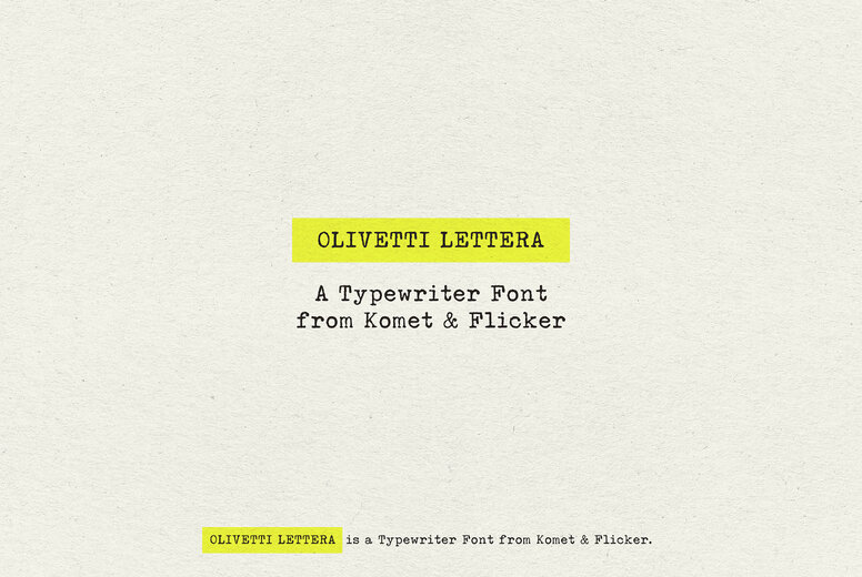 Olivetti Lettera Font