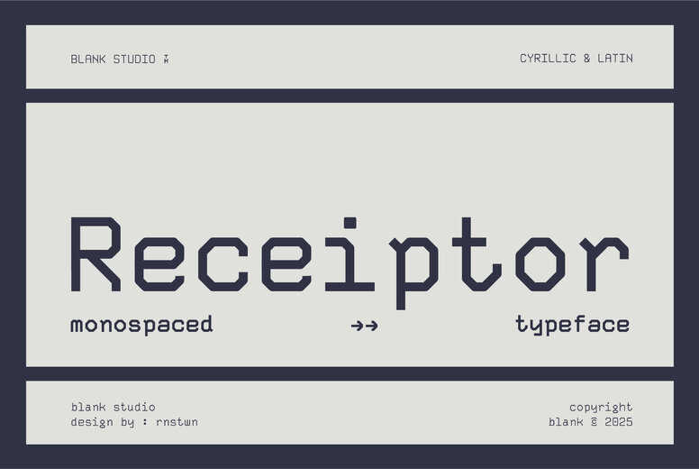 Receiptor Mono Font