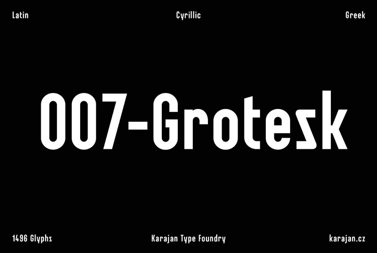 007 Grotesk Font