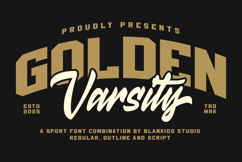 Golden Varsity Font