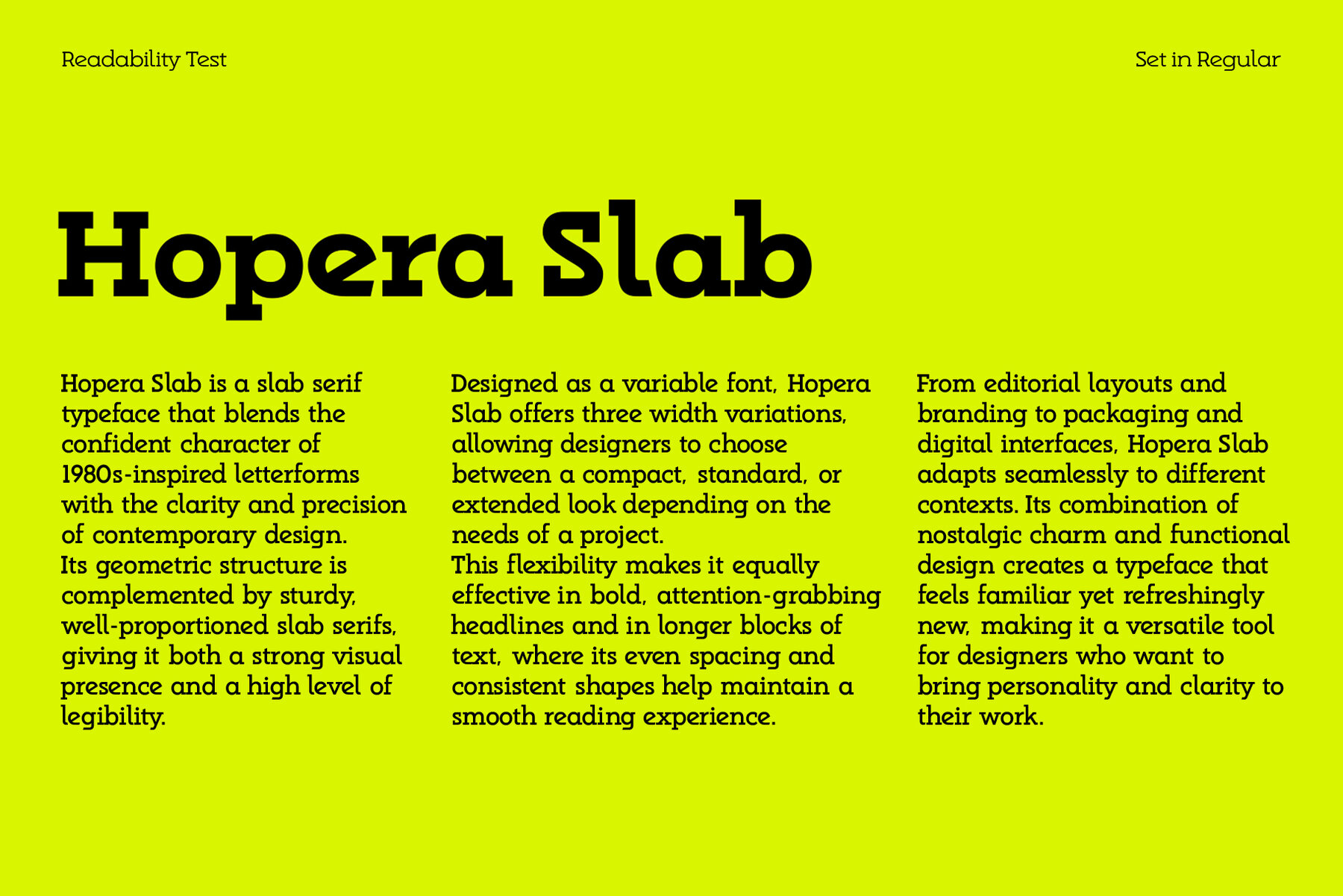 Hopera Slab Variable 8