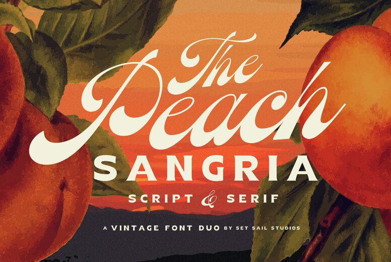 Peach Sangria Font Duo