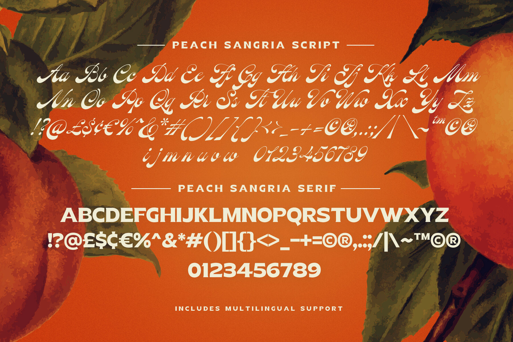 Peach Sangria Font Duo 13