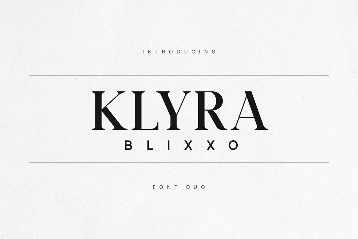Klyra  Blixxo Font Duo 1