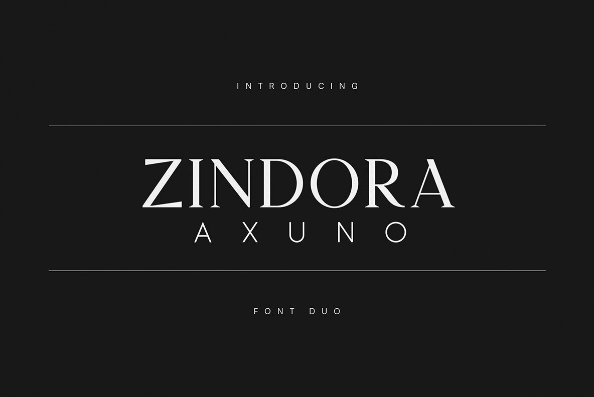 Zindora  Axuno Font Duo 1