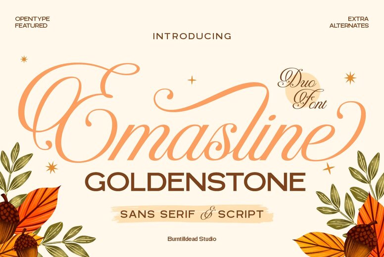 Emasline Goldenstone Font