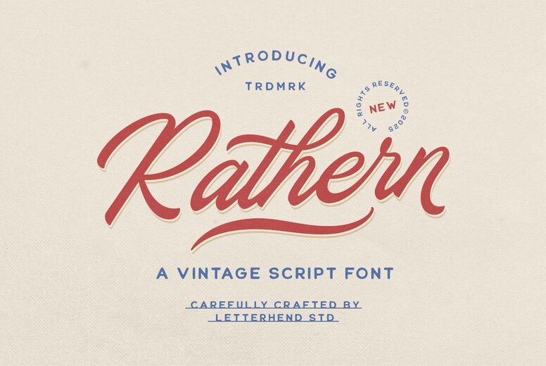 Rathern Vintage Font