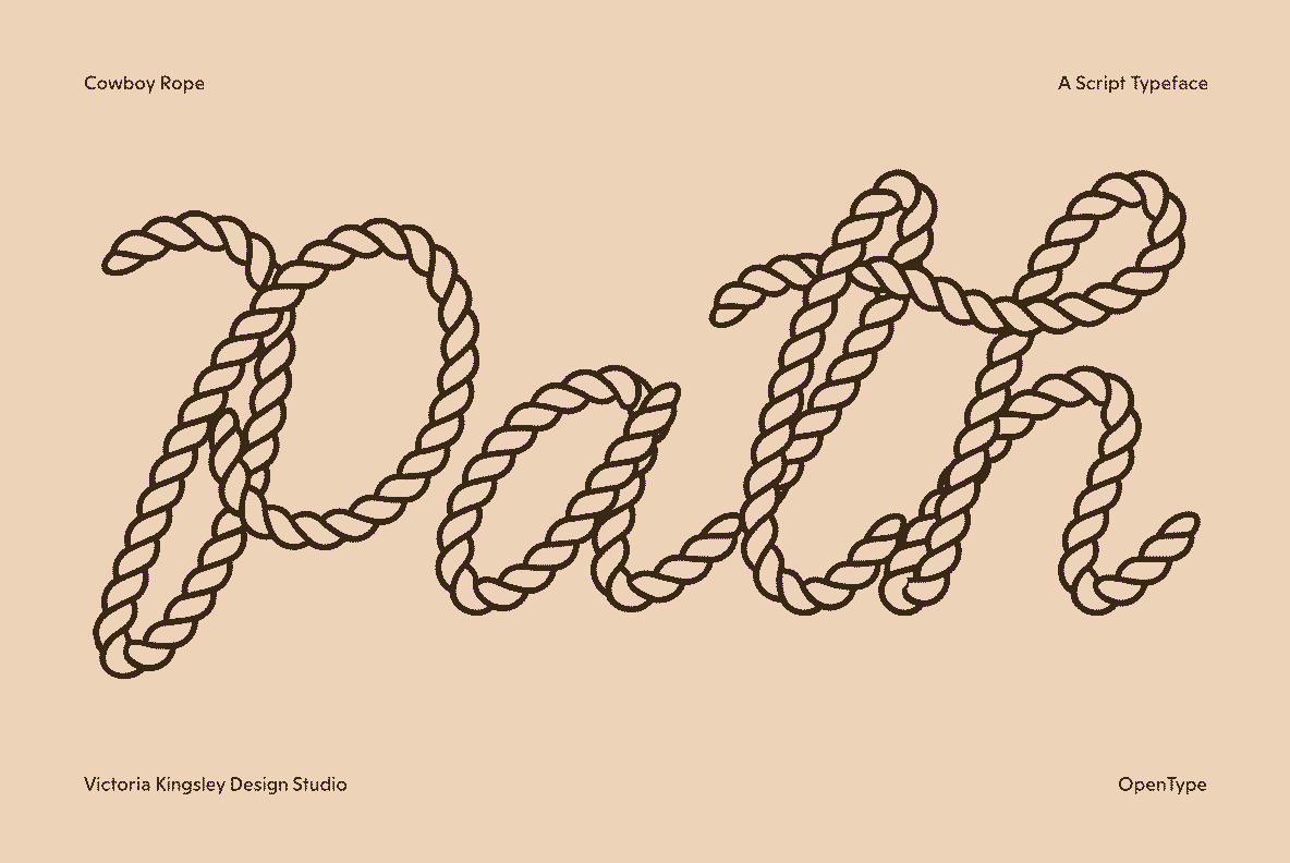 Cowboy Rope Font - YouWorkForThem