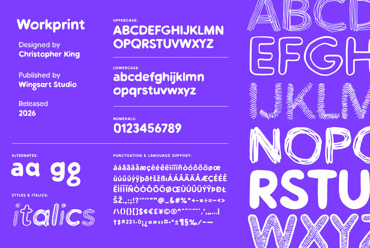 Workprint Workprint Font - YouWorkForThem