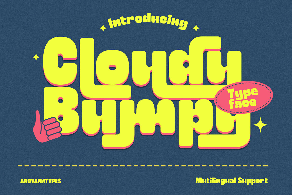 Cloudy Bumpy Font - FontPath