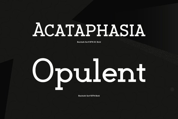 Backtalk Serif Backtalk Serif