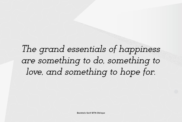 Backtalk Serif Backtalk Serif