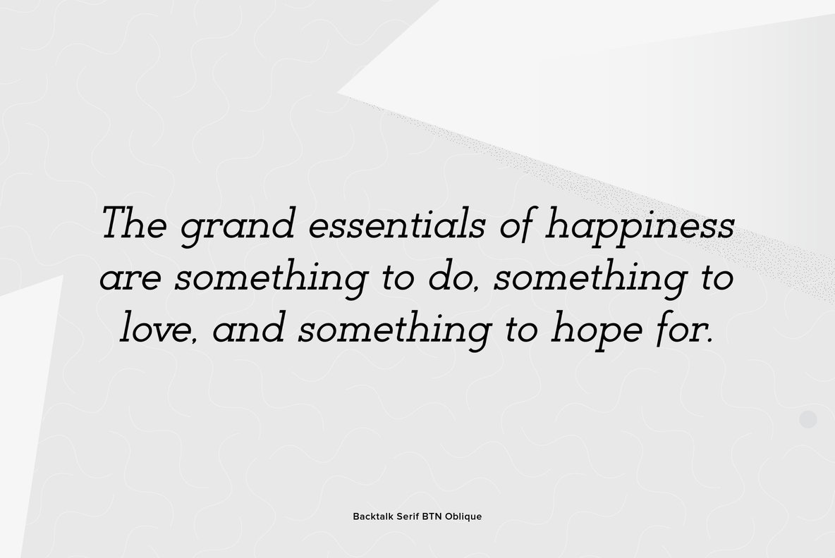 Backtalk Serif Backtalk Serif