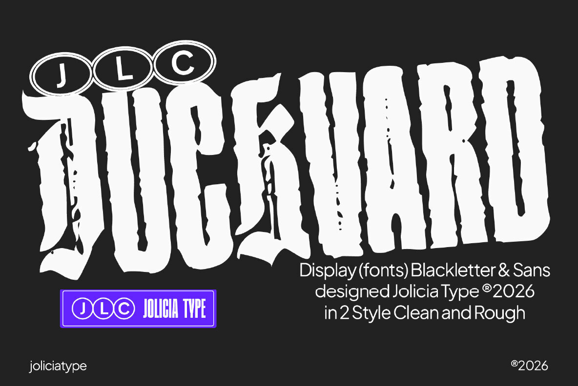 Duckvard Font by Jolicia Type - YouWorkForThem