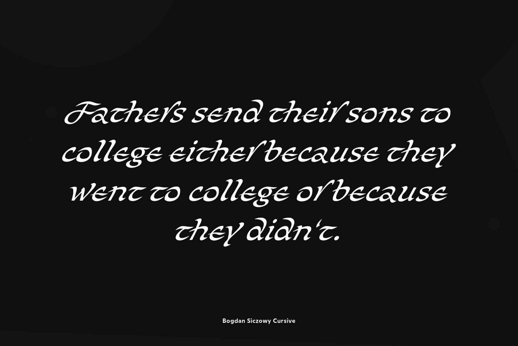 Bogdan Siczowy Cursive 3