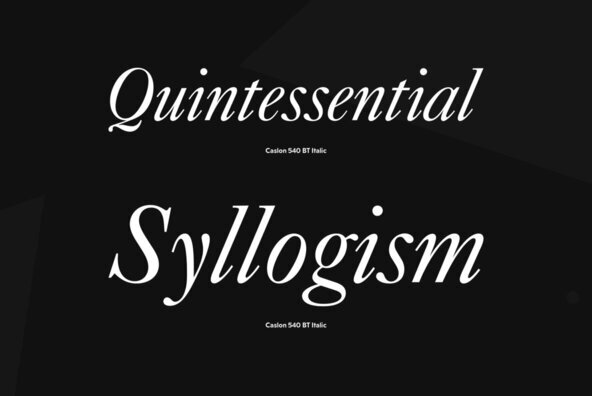 Caslon 540 Caslon 540