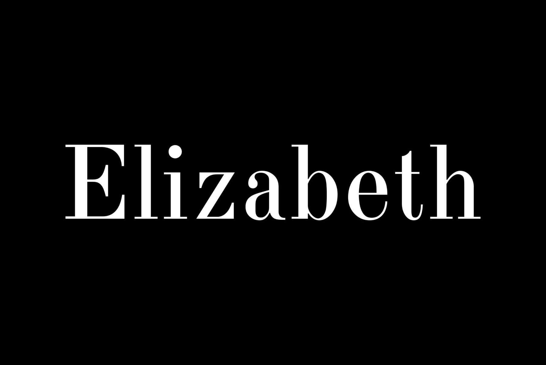 Elizabeth Text Elizabeth Font - YouWorkForThem