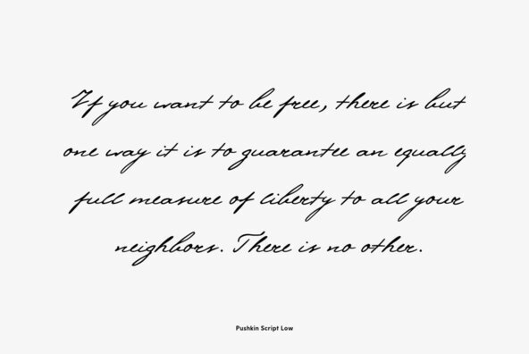 Pushkin Script Low Pushkin Script Low