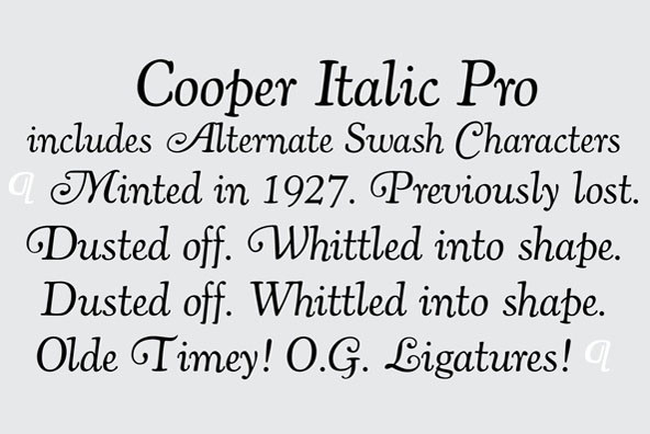 Cooper Italic Pro Font