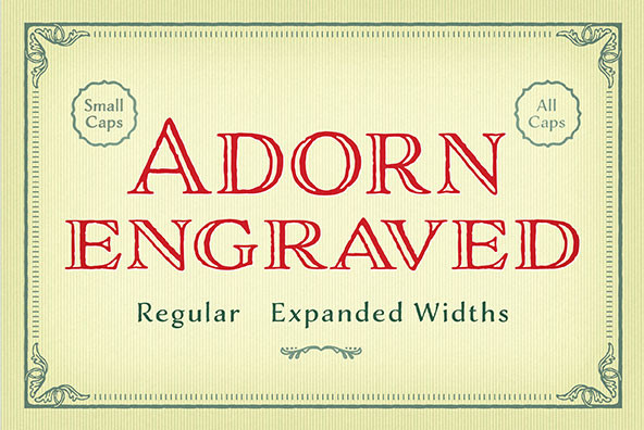 Adorn Engraved Expanded Font