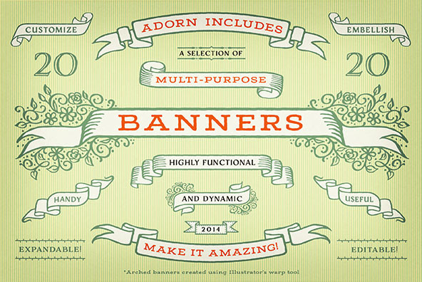 Adorn Banners Font