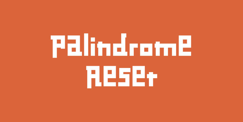 Palindrome Reset