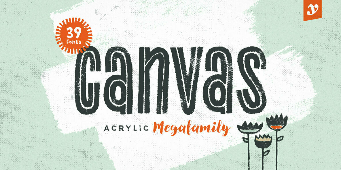 Canvas Acrylic Megafamily Font