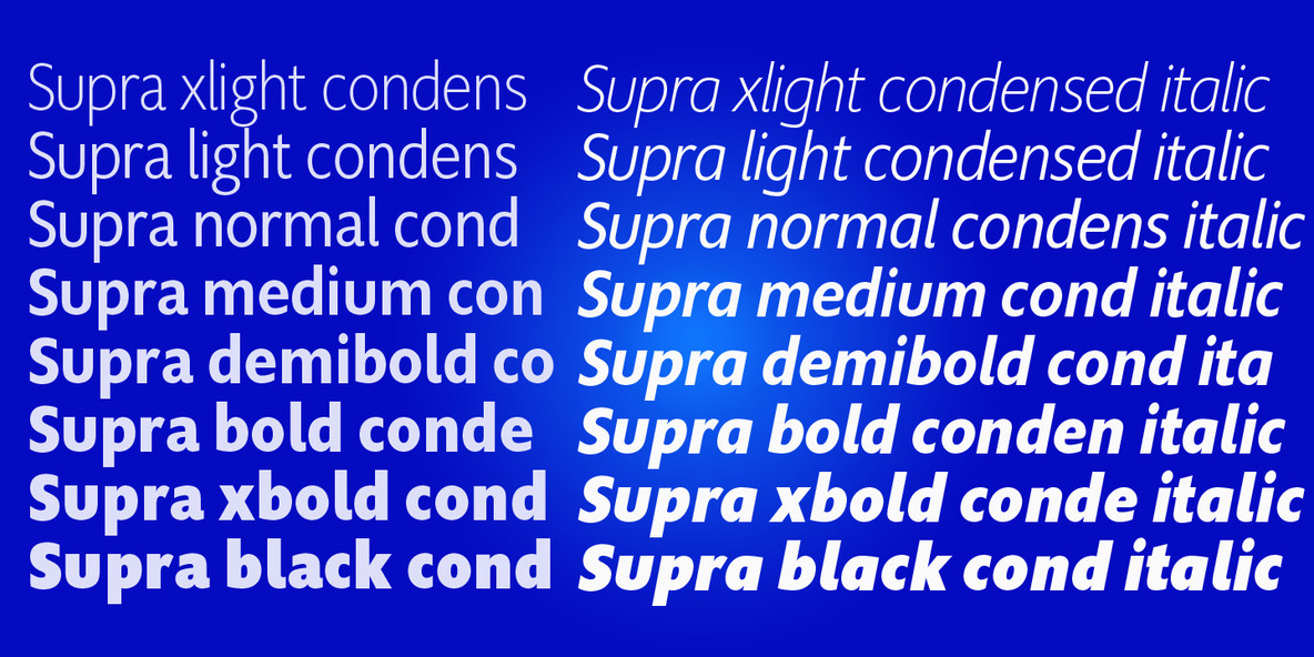 Supra Condensed 2