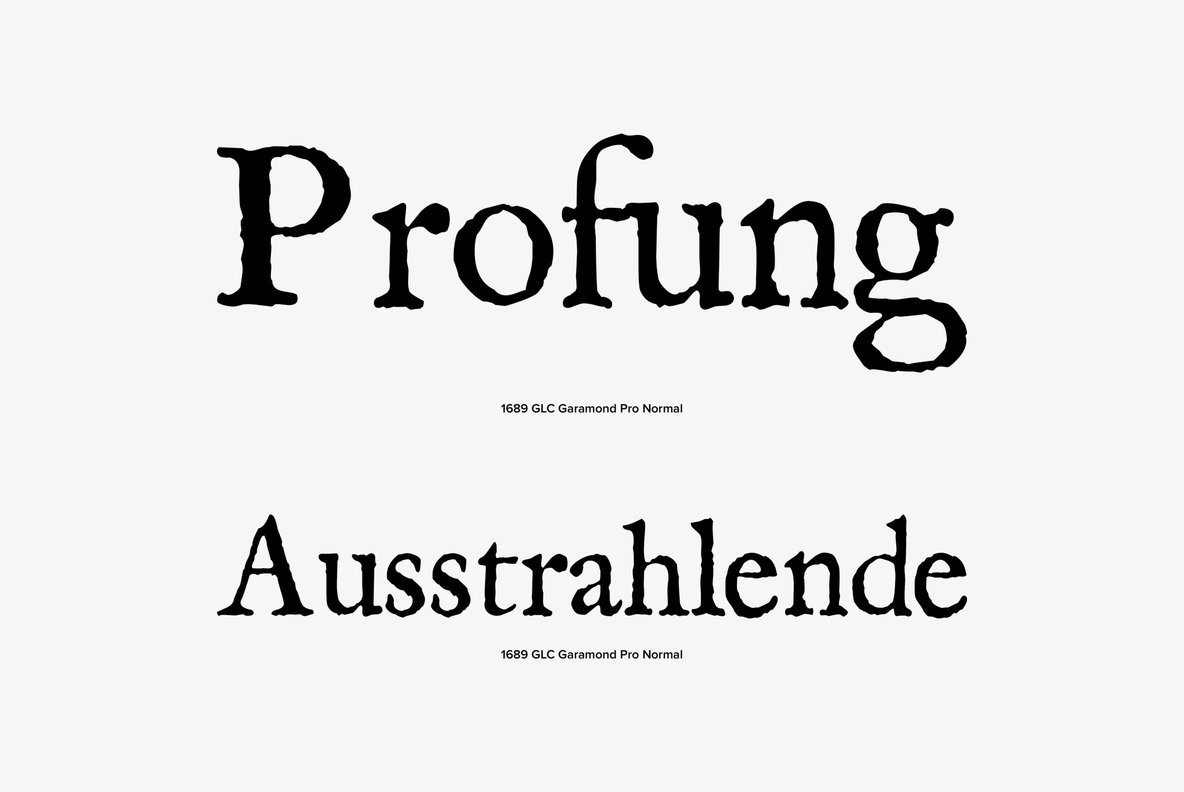 1689 GLC Garamond Pro 1689 GLC Garamond Pro