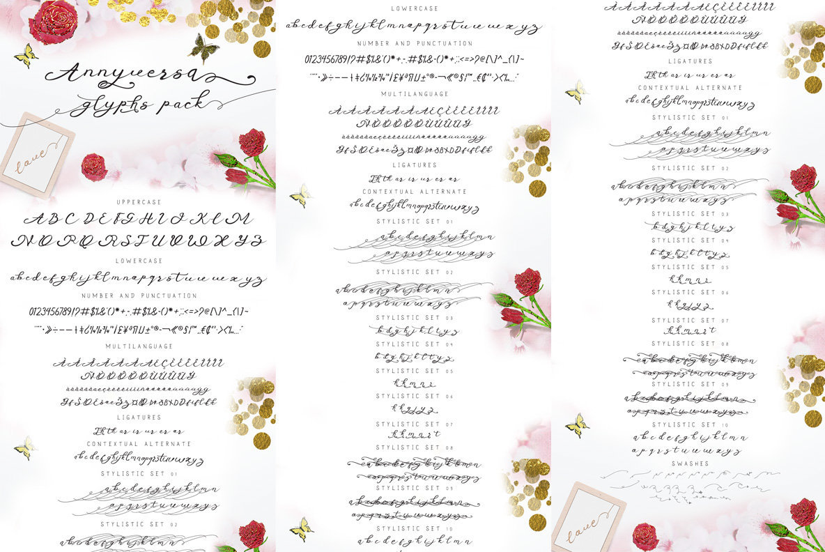 Anniversa Wedding Font Anniversa Wedding Font